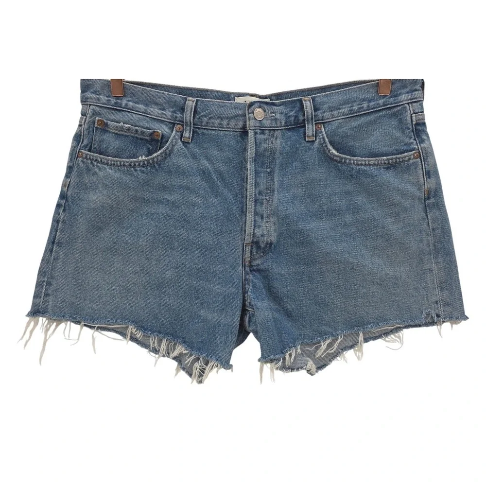 AGOLDE Womens 33 Parker Buttonfly Jean Long Shorts